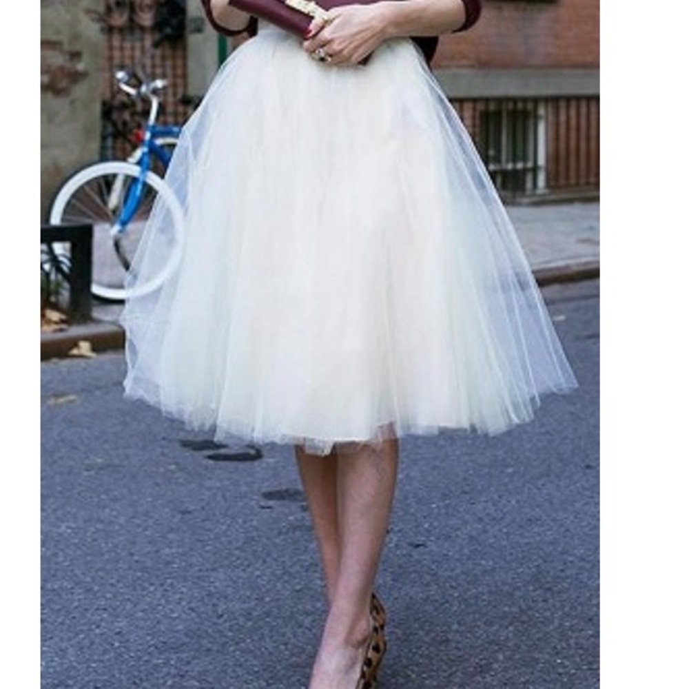 Fluffy white heavenly tulle skirt